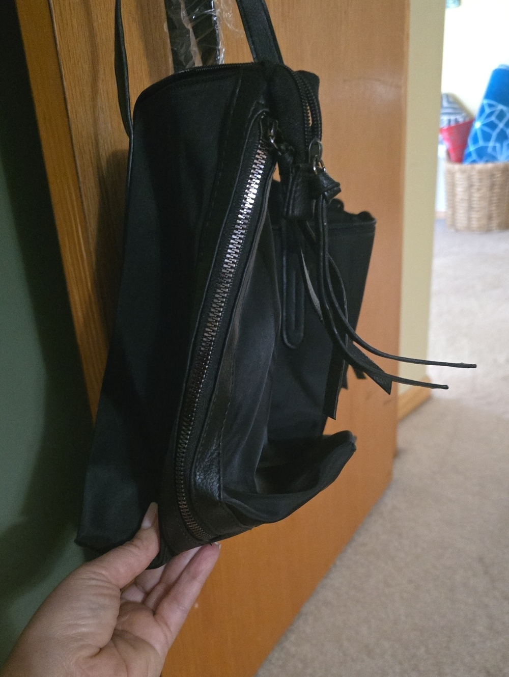 Botkier Black Women's Nylon Tote with Black Leather Trim. NWT - Picture 5 of 8